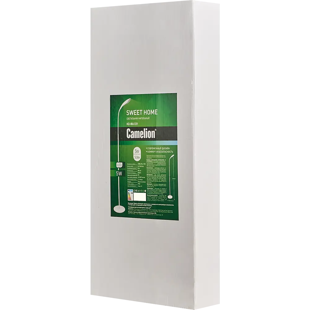 Торшер светодиодный KD-806 холодный белый свет цвет белый CAMELION STLM-2118211 - Вид №5