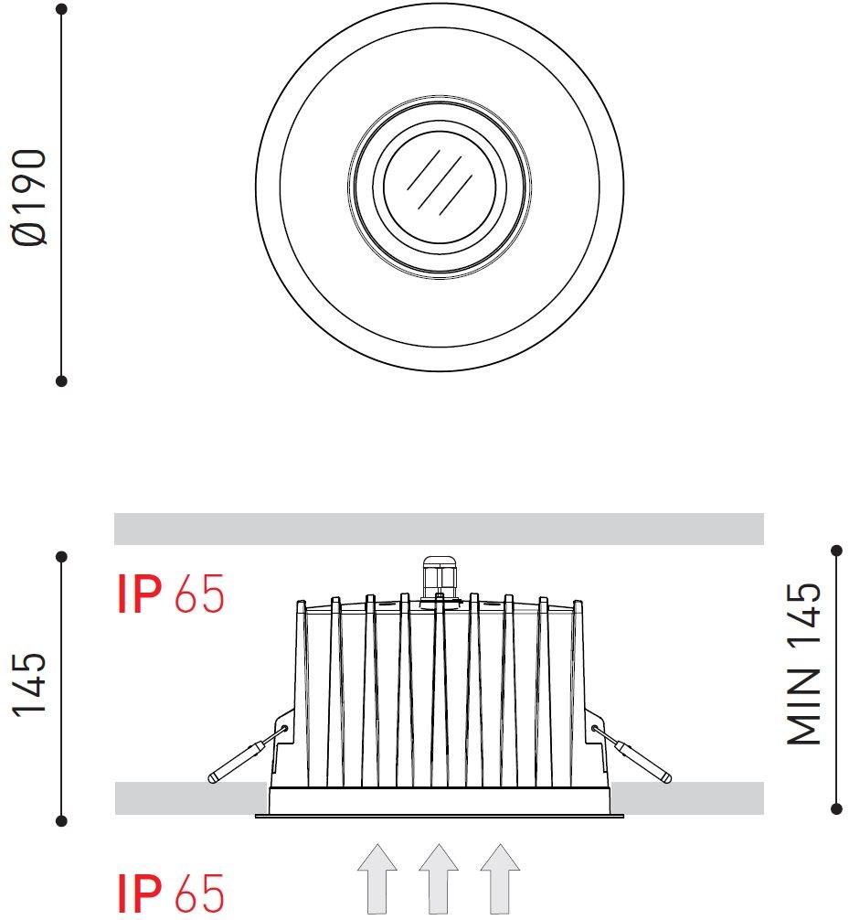 Arkoslight Встраиваемый алюминиевый светодиодный светильник Duomo sun-id-1479043 - Вид №12