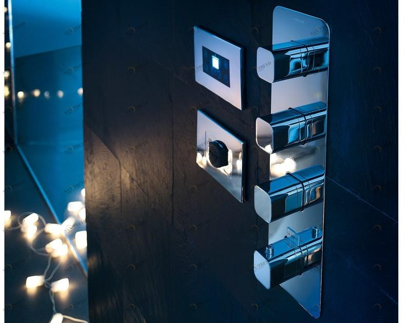 Nobili Rubinetterie Встраиваемый термостатический смеситель для душа, 3 направления Loop e Lp90103cr