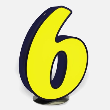 007028 Светильник цифра 6 Delightfull Graphic - Вид №1