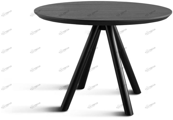 TrabA' Круглый обеденный стол из дерева Aky 0098-4-contract