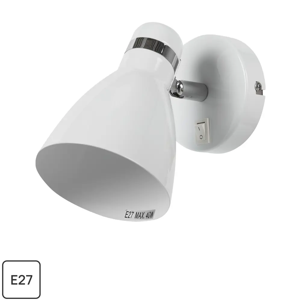 Спот поворотный Merco 1xE27x40 Вт металл цвет белый 82035501 STLM-2007788 Arte Lamp 