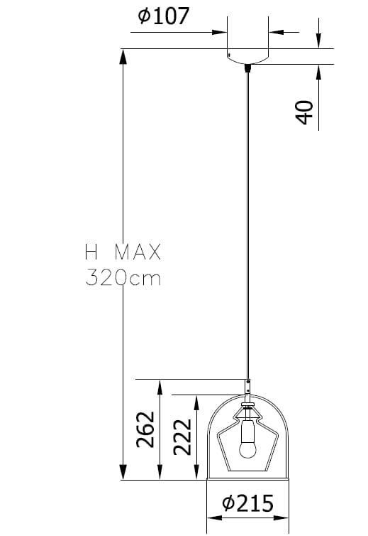 Подвесной светильник из дутого стекла Bontempi Casa SOUL ARCH-00034675 - Вид №2