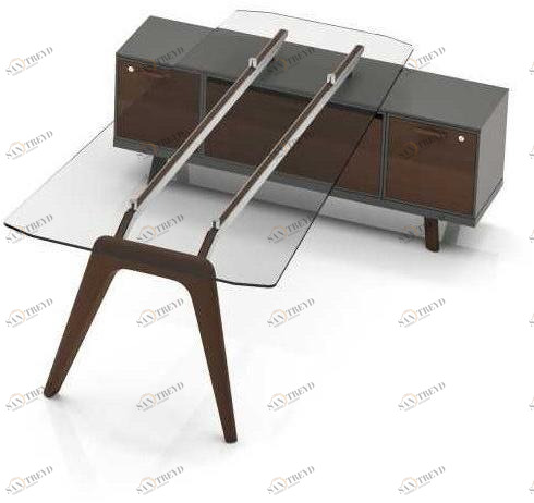 Bralco Деревянный стол для переговоров в современном стиле Rail sun-id-1439104