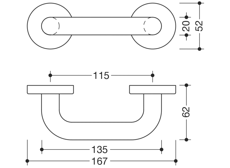 111BG.21 Мебельная ручка ø 20 мм HEWI USA Produkte  - Вид №16