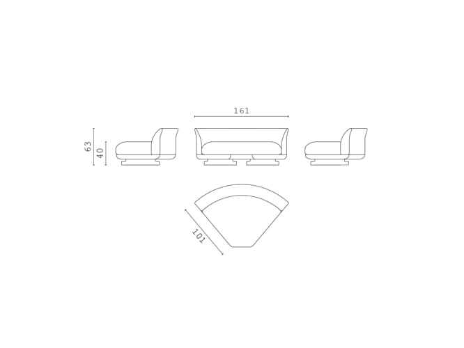 Модульный тканевый диван CPRN HOMOOD Shapes 2025 ARCH-00039487 - Вид №4
