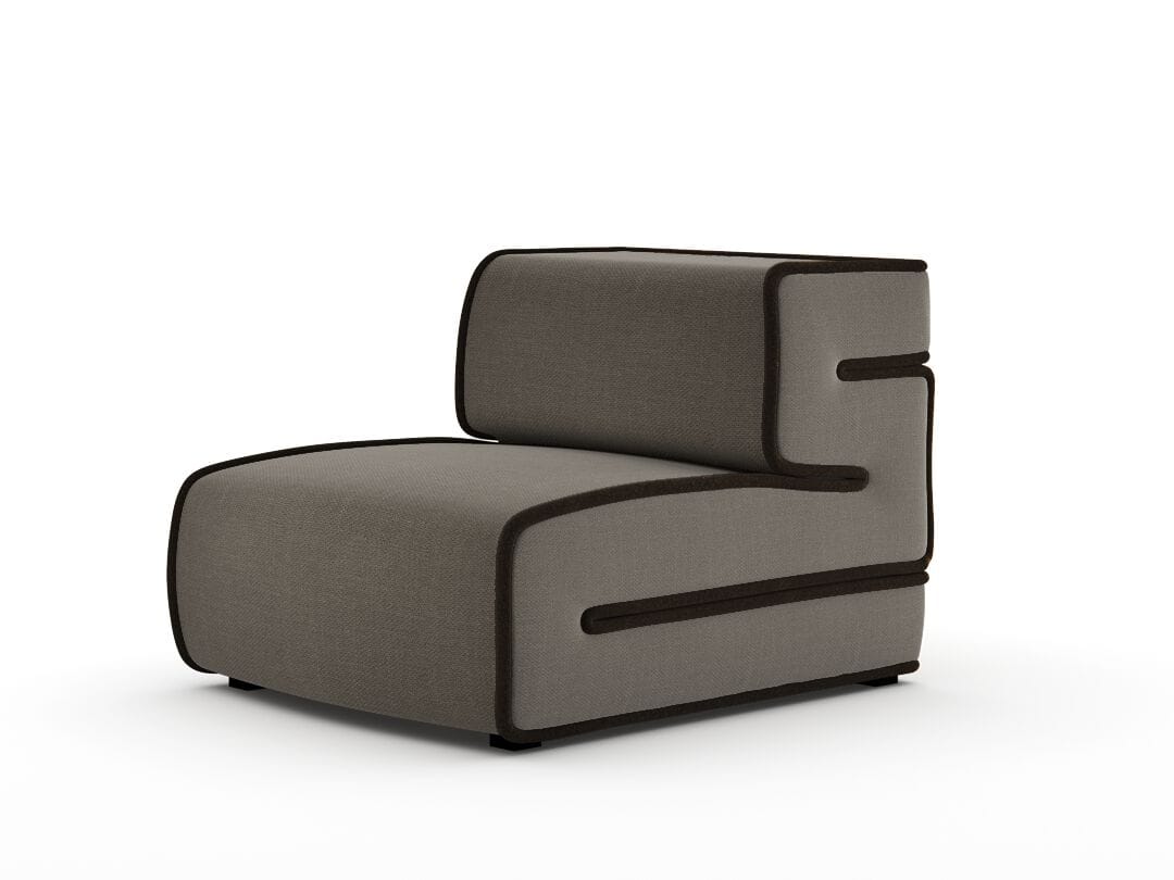 Тканевое кресло без подлокотников RIVATELIER ROAD ARCH-00060270