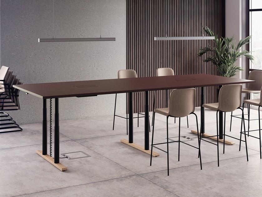 Howe Прямоугольный деревянный стол для совещаний с регулируемой высотой Mn table series sun-id-1442815 - Вид №8