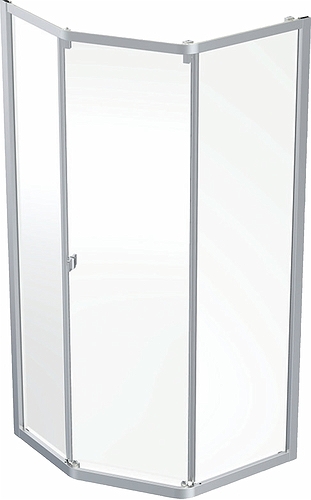 4983016907 Душевая стенка IDO Showerama 8-3 для пятиугольного душа, 900x700 мм  - Вид №2