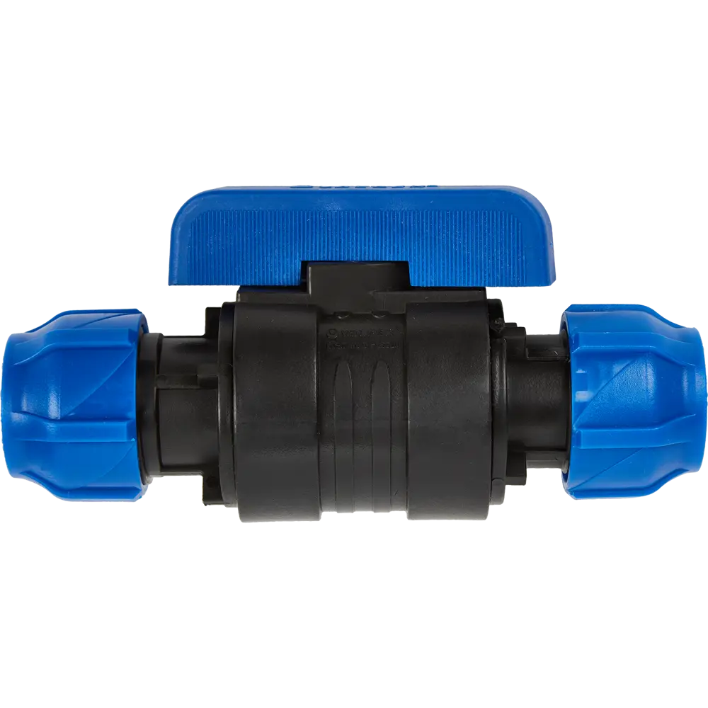 Кран шаровой прямой Valfex PN16 25 мм полипропилен ручка бабочка 83742599 STLM-2184486  - Вид №1