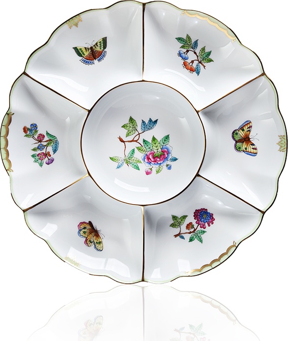 101203 Herend Менажница шестисекционная 31см "Виктория" Фарфор 