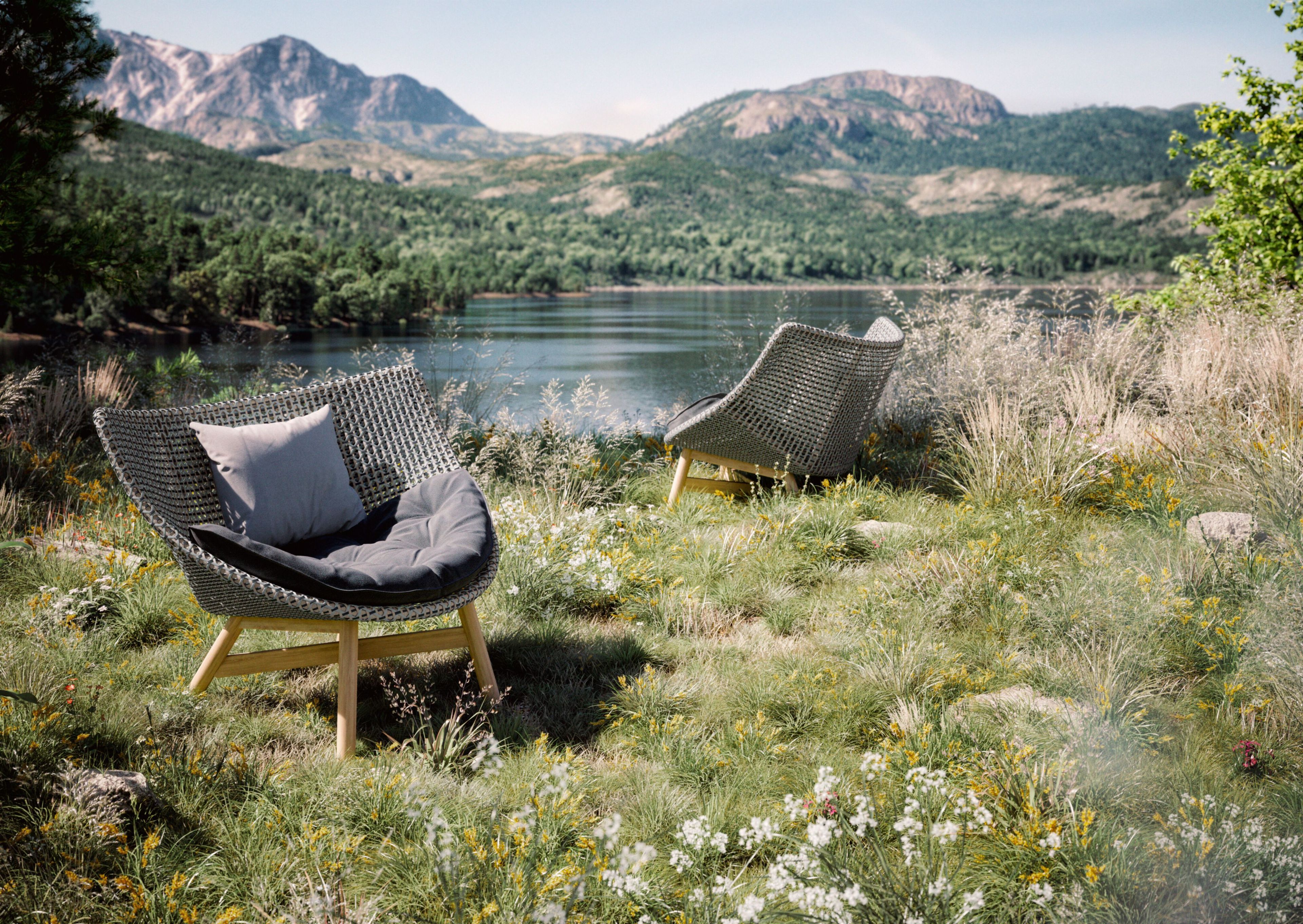 Садовое кресло из синтетического волокна с высокой спинкой DEDON MBRACE ARCH-00152852 - Вид №10