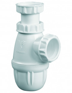 610300 001 00  Сифон регулируемый 50/106 мм, вход 1 "1/4, выход Д. 32 мм, NF, белый пластик Valentin Белый