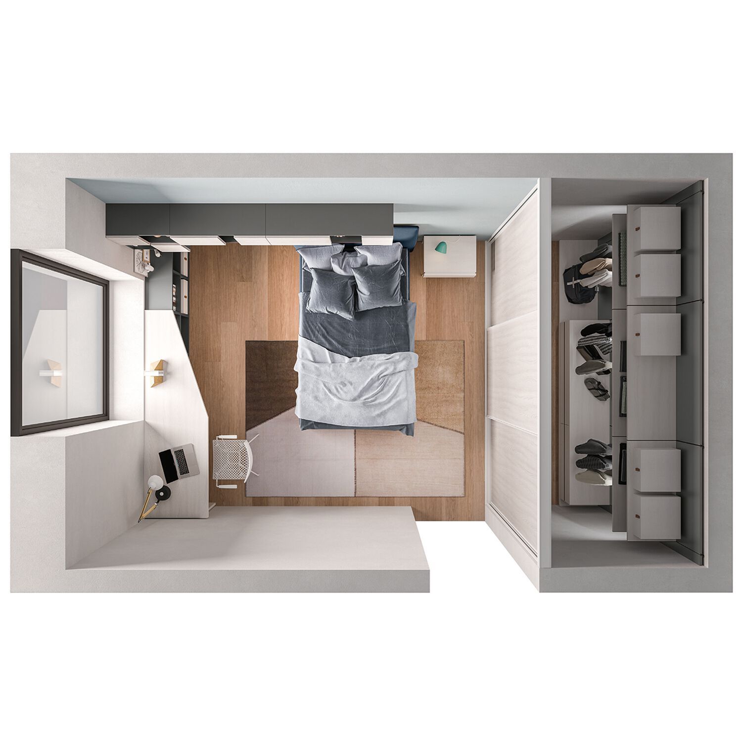 Секционная спальня для мальчиков Zalf Flexy ARCH-00028797 - Вид №1