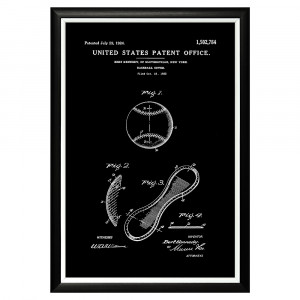 896521252_1818 Арт-постер «Патент на бейсбольный мяч, 1924» Object Desire