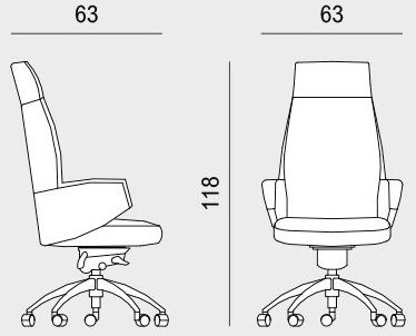 Viganò Поворотное кожаное кресло руководителя с подлокотниками Grace sun-id-1421435 - Вид №5