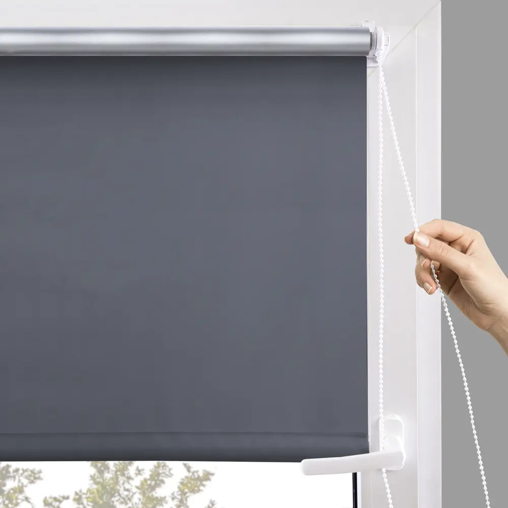 Рулонная штора блэкаут Silver 60x175 см темно-серая MIAMOZA 89407642 STLM-1563535 - Вид №8