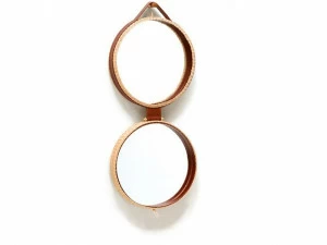 Bottega Intreccio Двойное круглое настенное зеркало / контейнер из плетеной лозы  A001