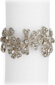 10575423 L’Objet Набор из 4 колец для салфеток "Гирлянда" (платиновое покрытие, кристаллы Сваровски) п/к Латунь