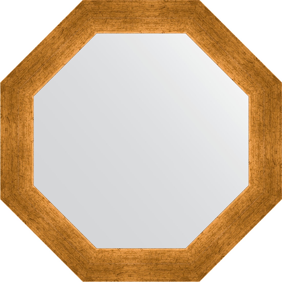 BY 3700 Зеркало в багетной раме - травленое золото 59 mm EVOFORM Octagon