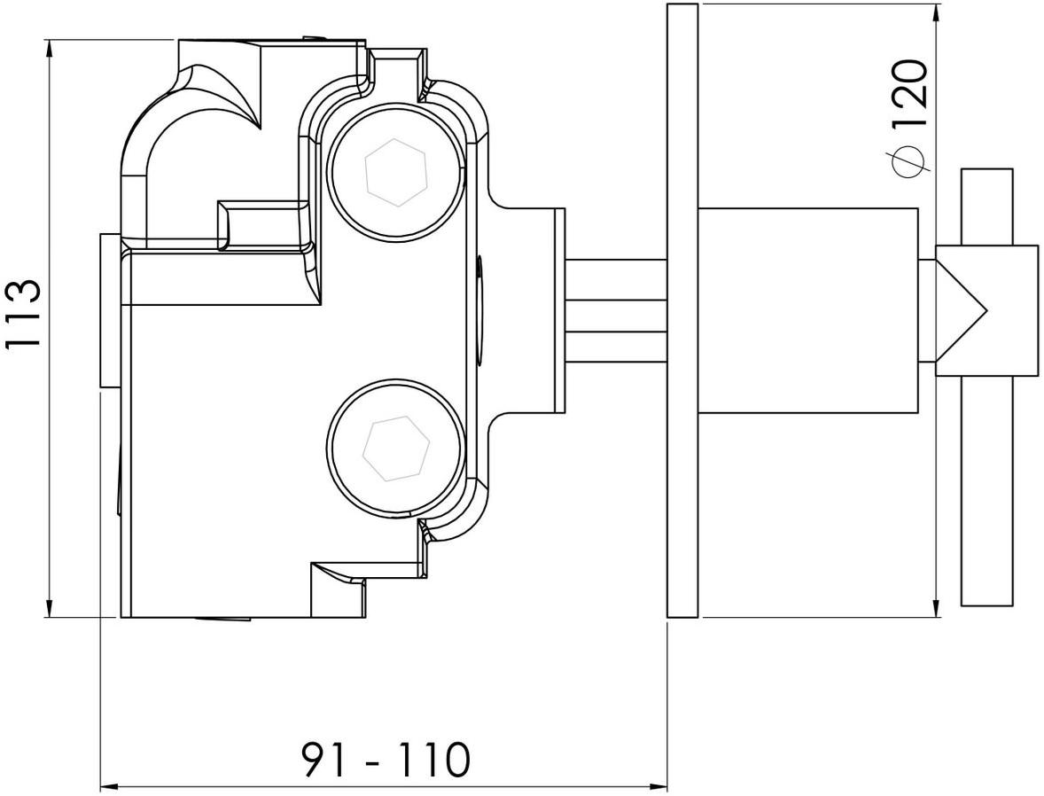 rvb Смеситель для душа на одно отверстие Dynamic 4027.11.74 - Вид №1