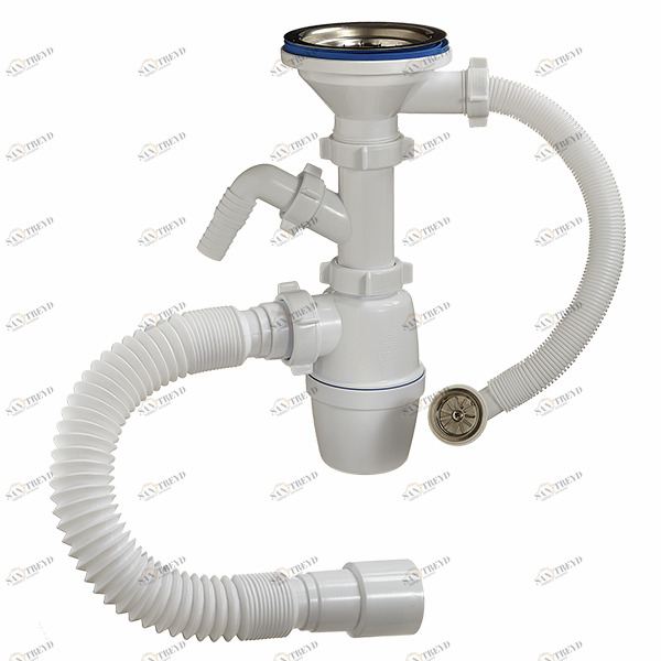 Сифон для керамогранит.мойки отвод с перелив. 3 1/2 40 А-5011 (О) А-5011 ОРИО 151681