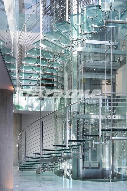 FARAONE Винтовая лестница из нержавеющей стали и стекла sun-id-1435490 - Вид №11