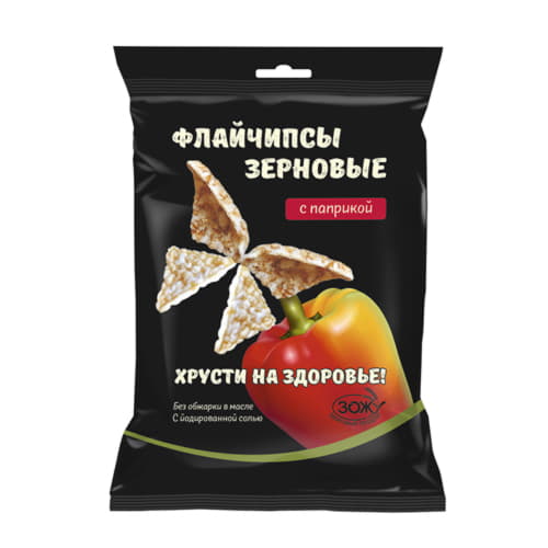 Флайчипсы зерновые с паприкой 40 г Santreyd 13127 - Вид №1