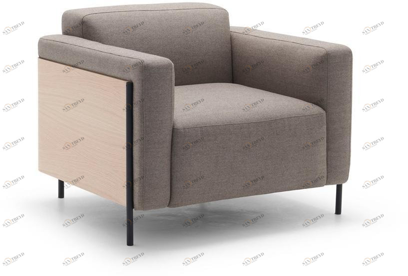 Andreu World Кресло из ткани с подлокотниками Rap Bu1135