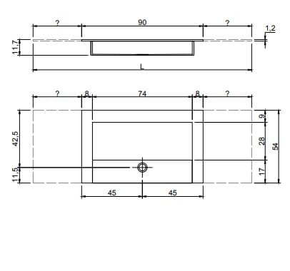 Прямоугольная раковина в Moodlight Antoniolupi PLATÒ ARCH-00077036 - Вид №2