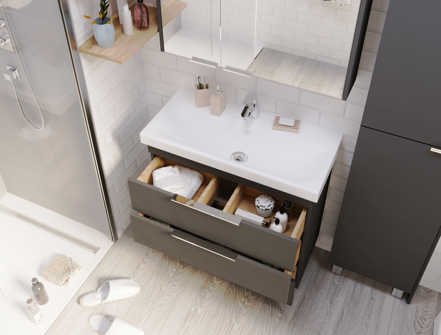 У92547 Тумба Gaula 80Н 3я Black 1 Marka Gaula  - Вид №3