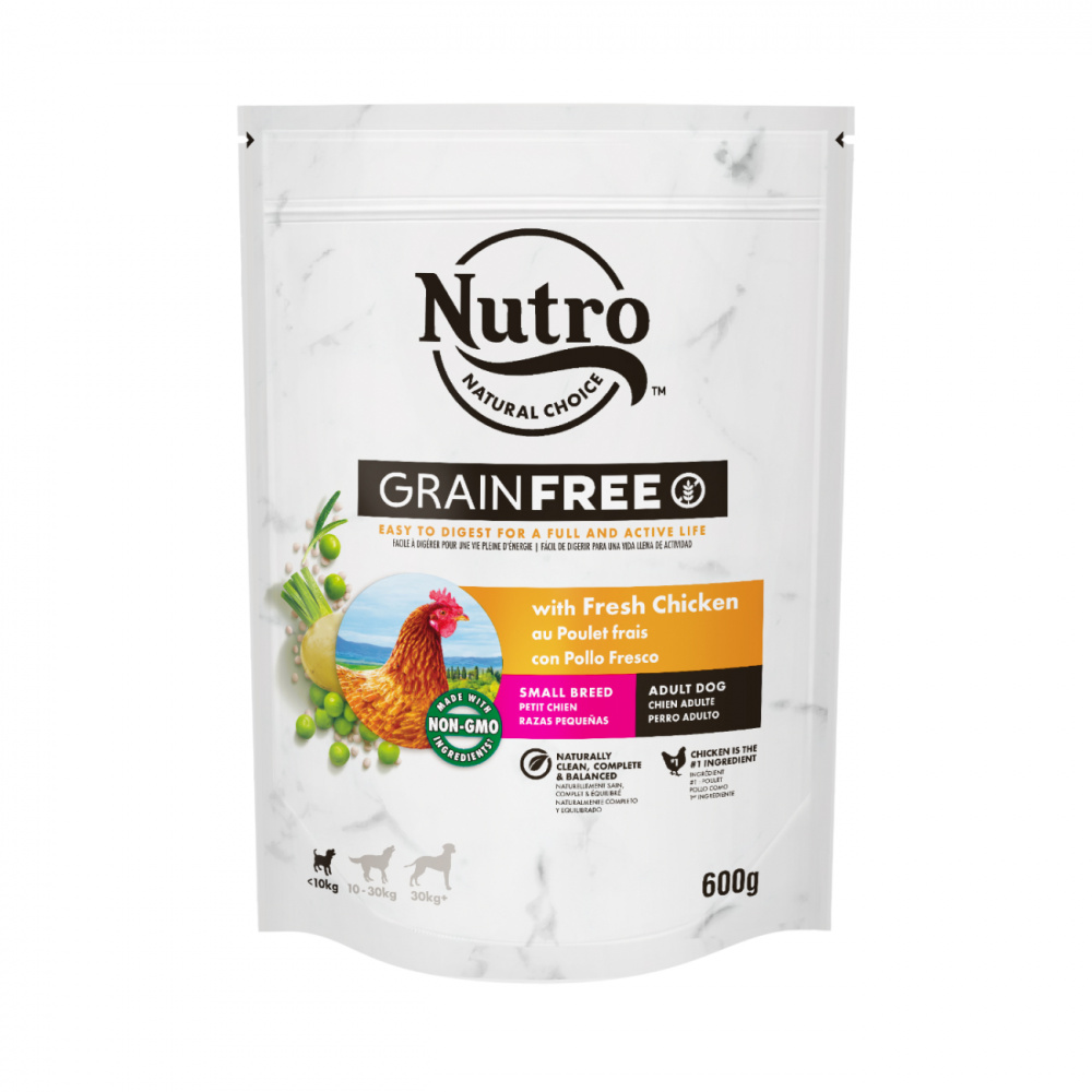 ПР0059444 Корм для собак для мелких пород со свежей курицей и экстрактом розмарина сух. 600г NUTRO 