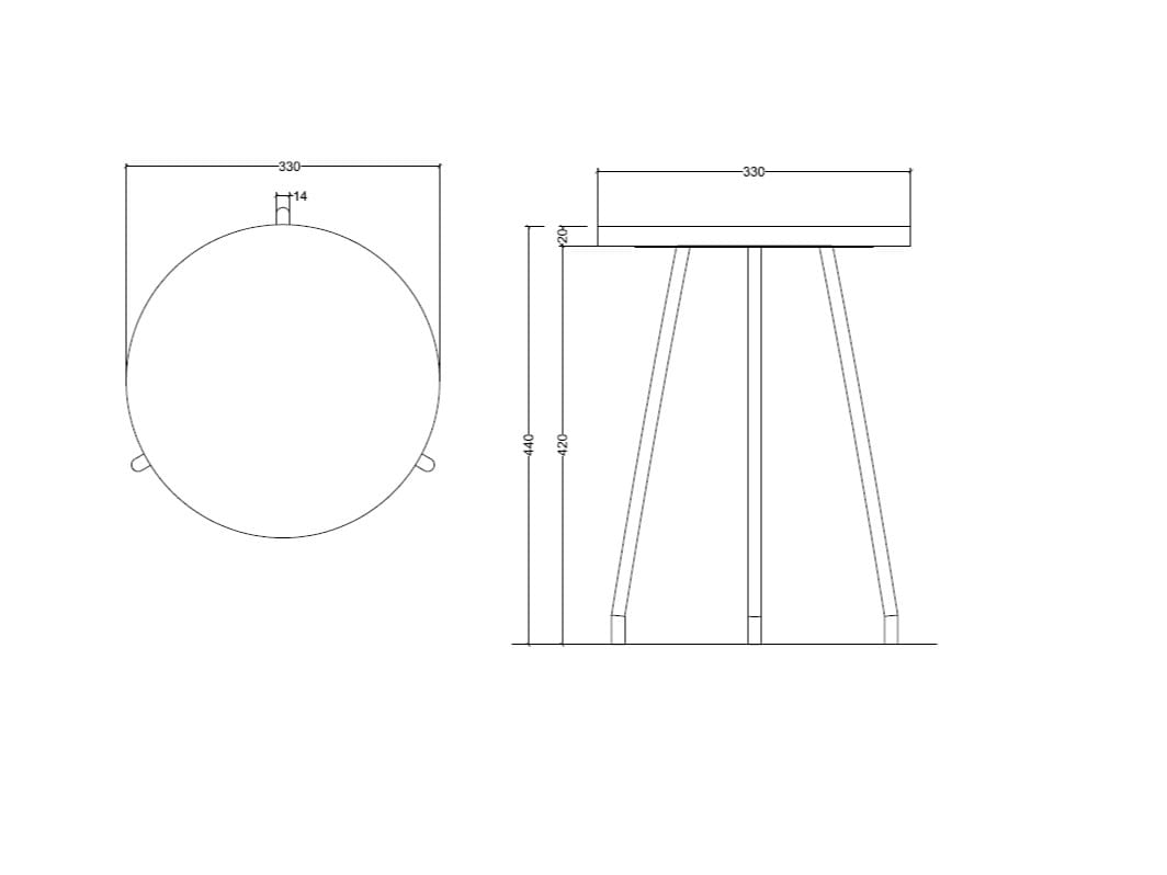 Табурет из готового бетона Moab NINO ARCH-00143174 - Вид №2