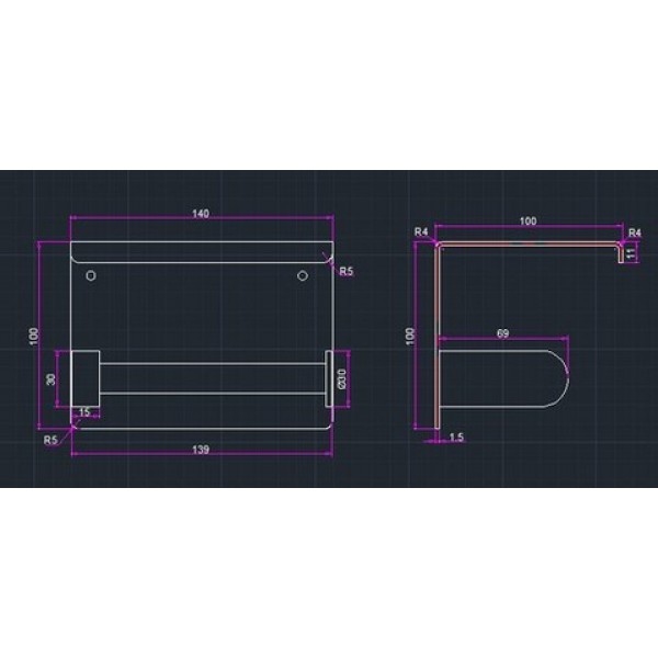 Бумагодержатель с полкой RUSH Edge ED77141Black sun-id-561104 - Вид №1