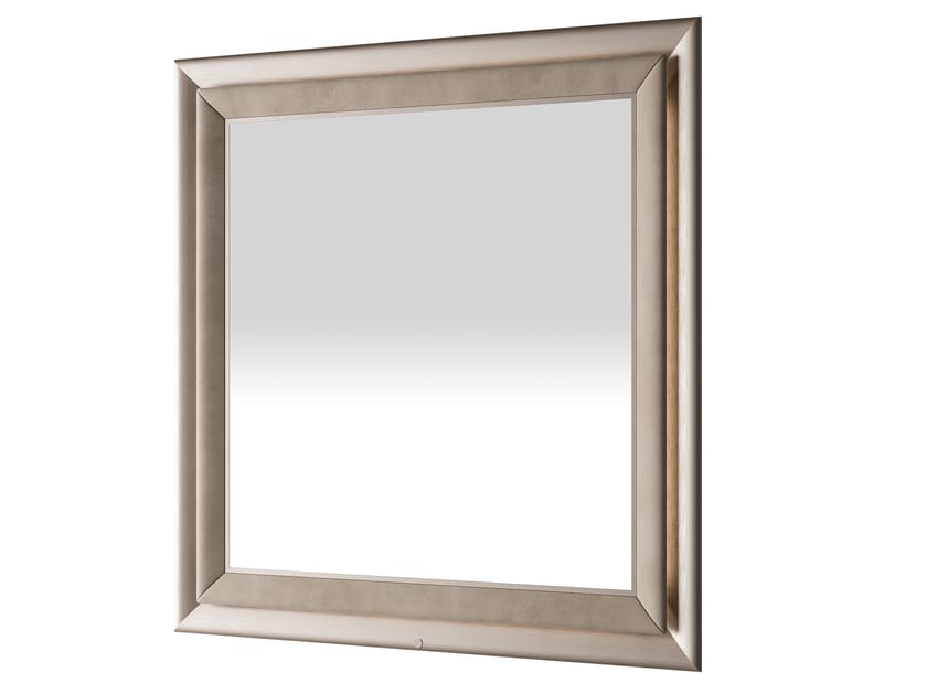 Квадратное зеркало из нубука и дерева CPRN HOMOOD Dragonfly ARCH-00080068