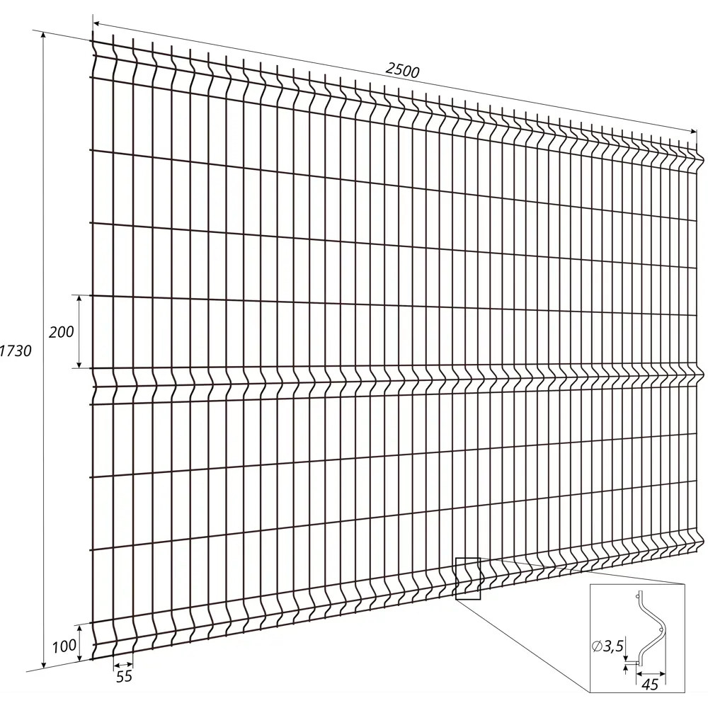Grand Line 3D-панель Light для современного забора 81990726 STLM-0016801 - Вид №3