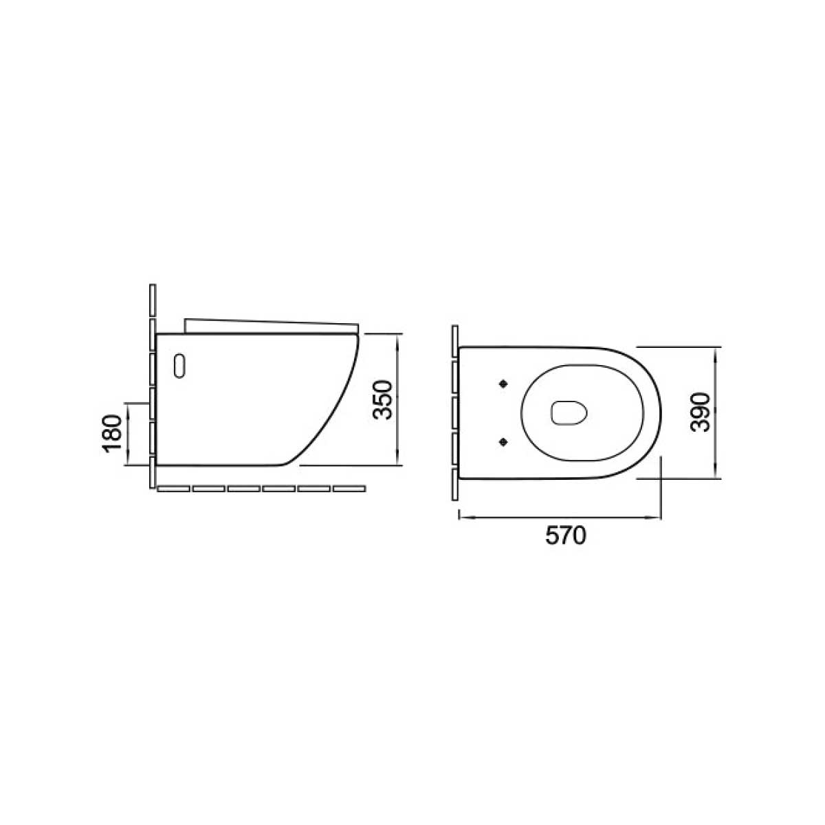 VT1-15 Унитаз подвесной Vincea Ovale Santreyd - Вид №1
