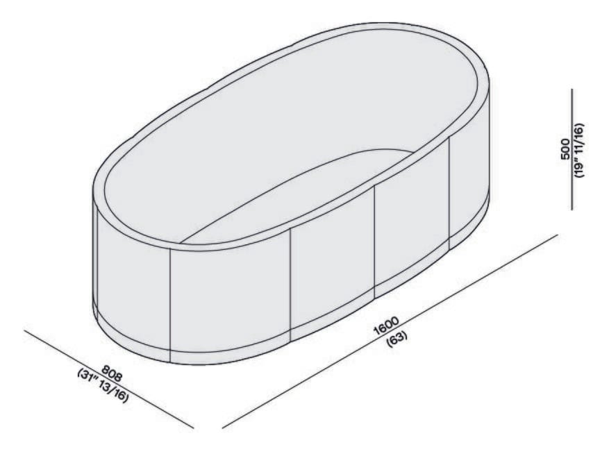 Мраморная овальная ванна в центре комнаты LUCE DI CARRARA Sartoriale ARCH-00146281 - Вид №4