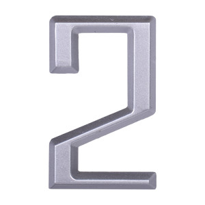 Дверной номер  «2», 37х5х60 мм, серебро LJPS0095 Public Steel Россия