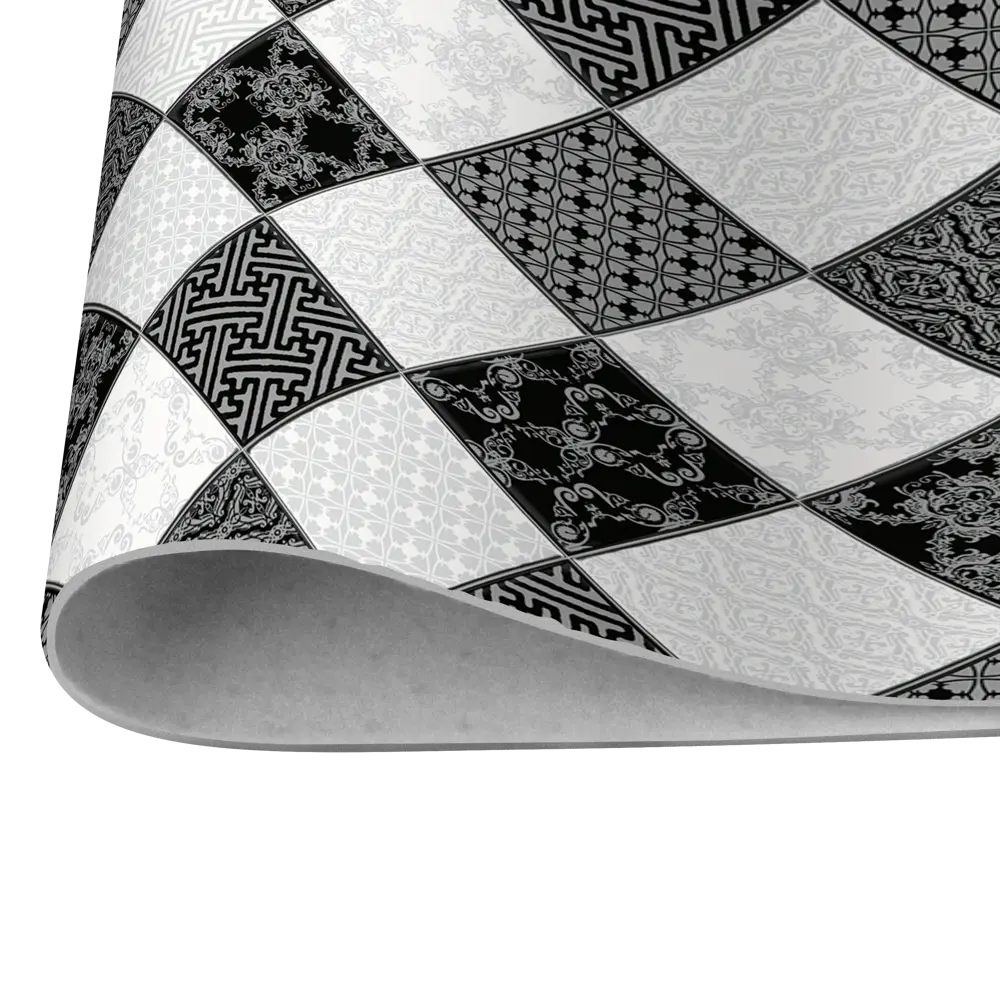 JUTEKS Линолеум «Викторианская шахматка» для гостиных и прихожих 82312400 STLM-0891433 - Вид №3