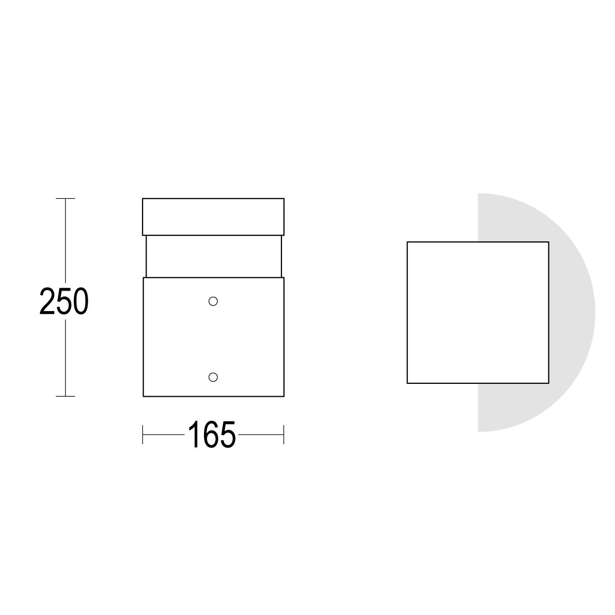 Алюминиевый светодиодный светильник с порошковым покрытием Ghidini Lighting Quadro ARCH-00061180 - Вид №12