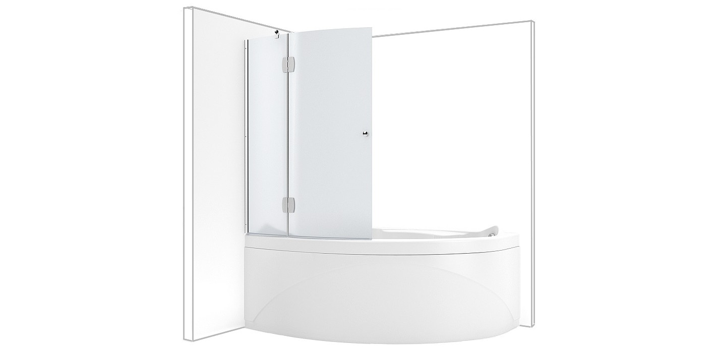 174017 Душевое ограждения на борт вынны Aquanet Россия AQ2 - Вид №1