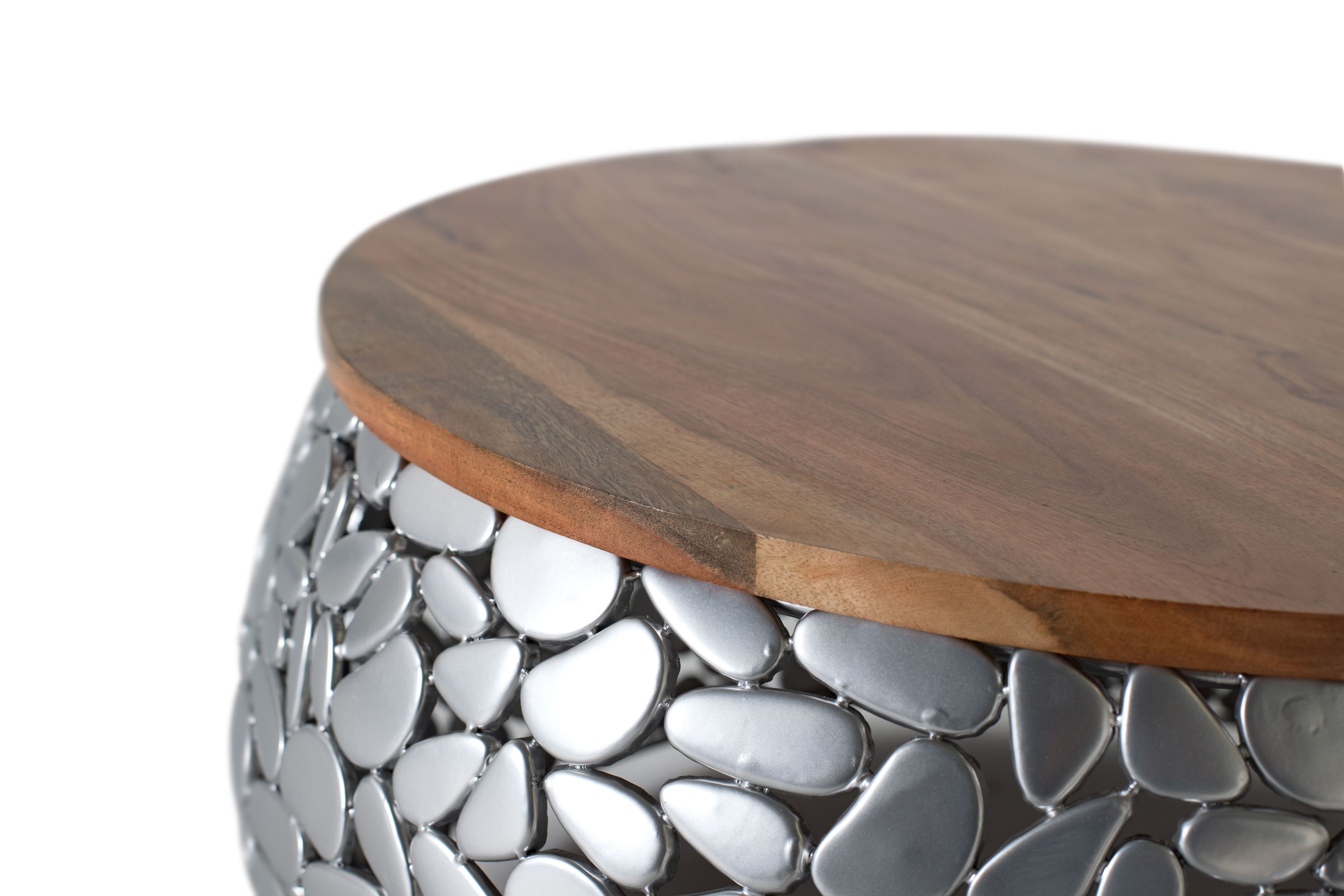 Круглый журнальный столик из алюминия и дерева Giner y Colomer 1490 ARCH-00118980 - Вид №2
