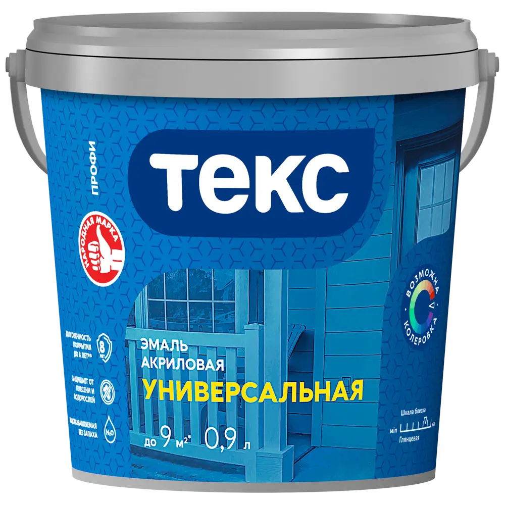 Эмаль акриловая Профи цвет белый матовый 0.9 л 89344656 STLM-2084171 ТЕКС  - Вид №1