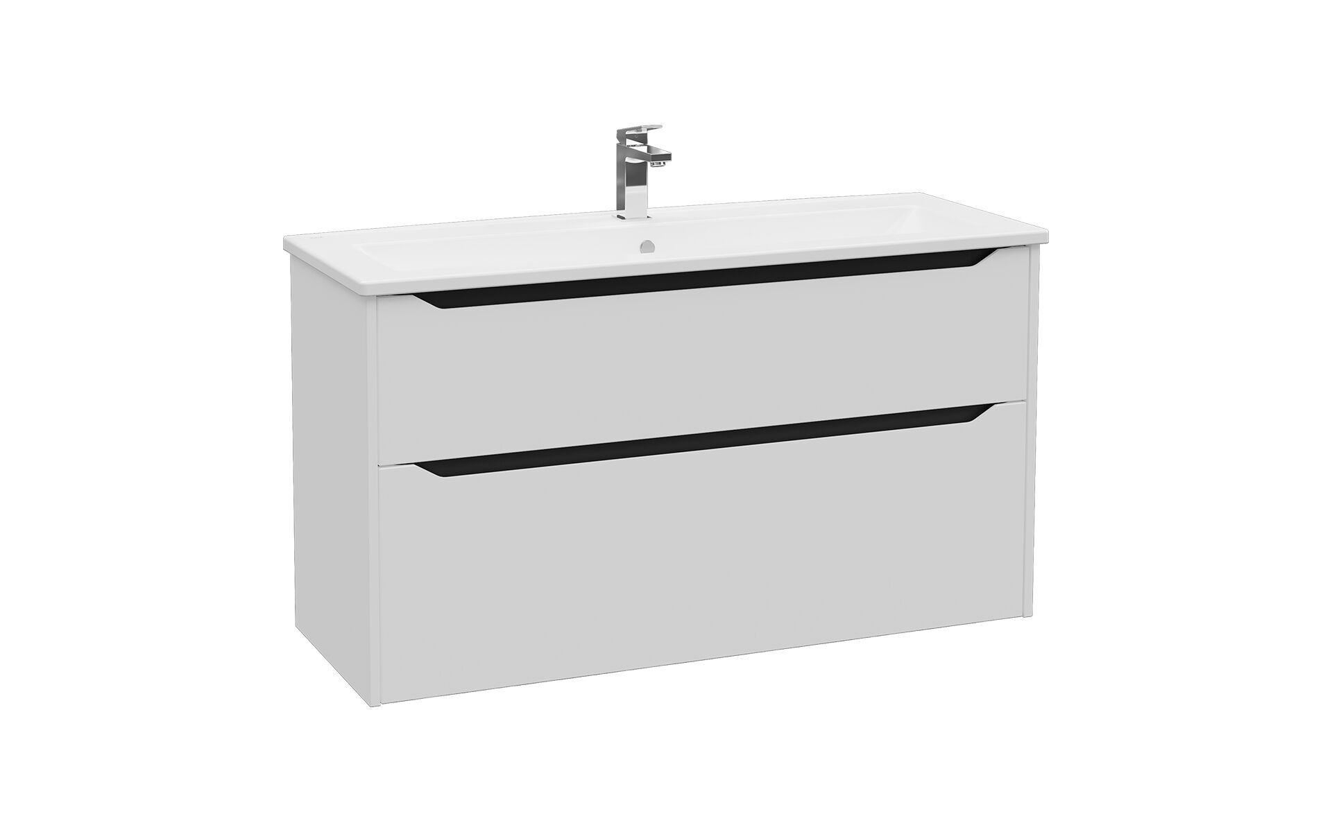 Подвесной шкаф для умывальника со встроенной раковиной с ящиками VitrA Bathrooms Integra Square ARCH-00087865 - Вид №6