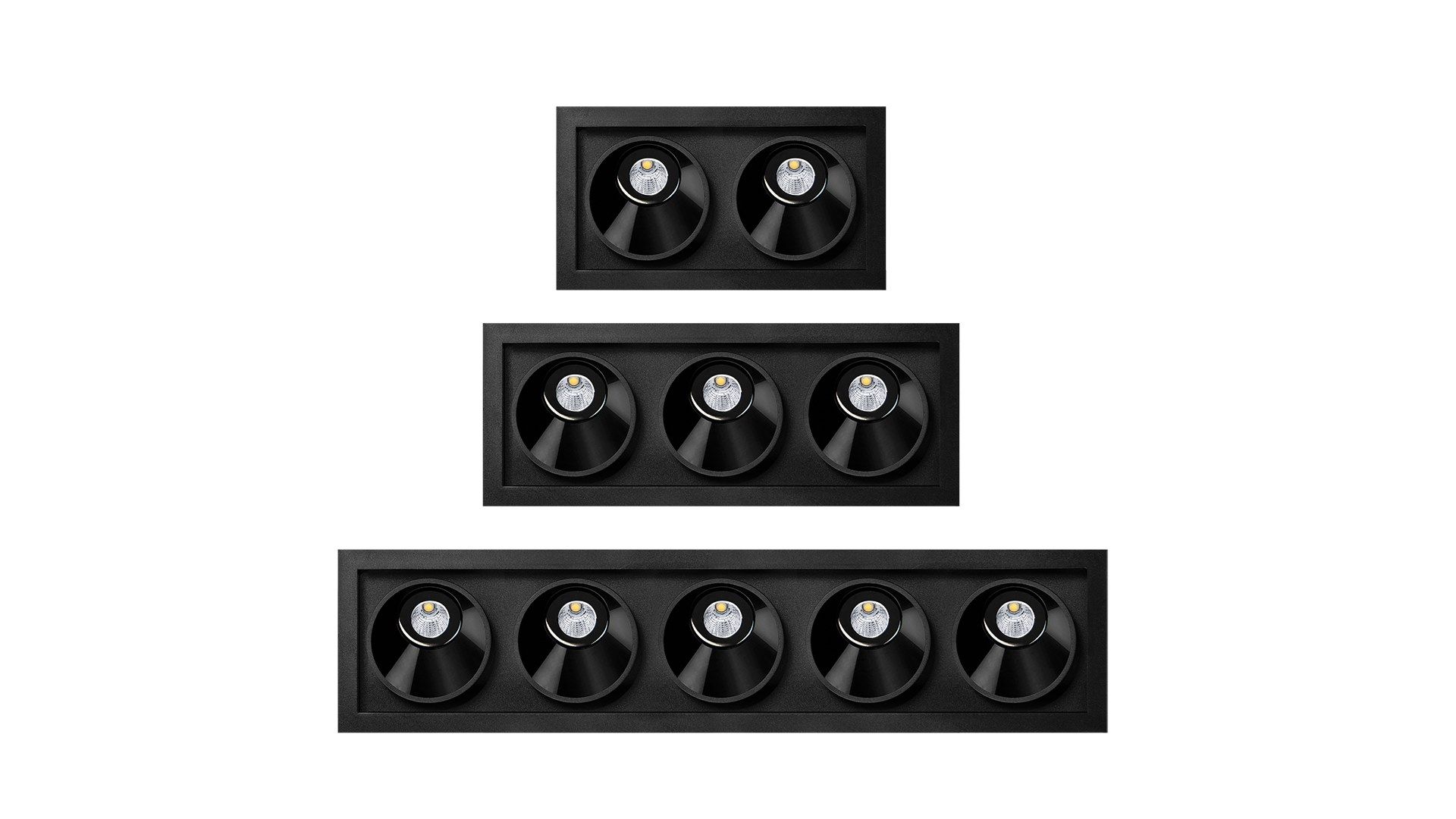 Несколько алюминиевых светодиодных утопленных прожекторов Arkoslight Black Foster ARCH-00088906 - Вид №4