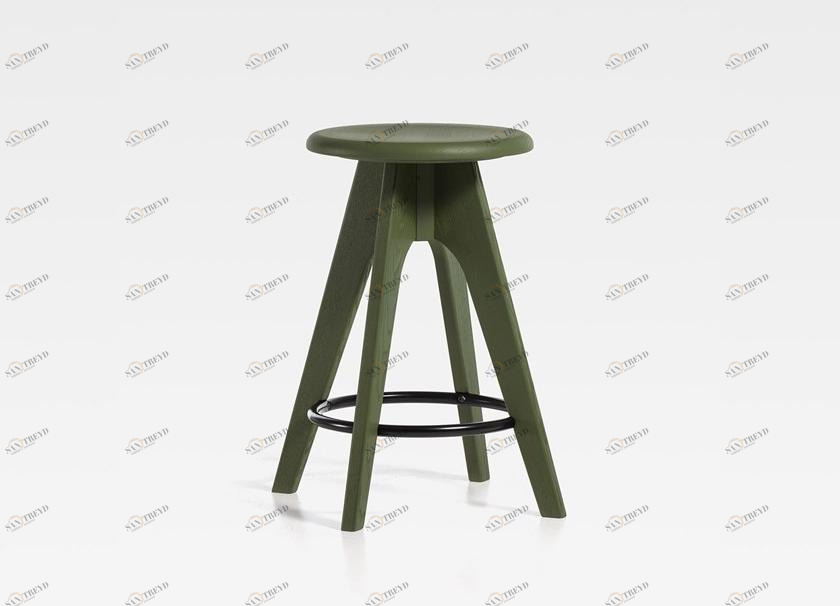 SIPA Табурет из лакированного дерева с подставкой для ног Tommy sun-id-1408074