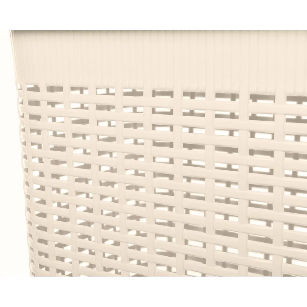 Корзина для белья Бытпласт Rattan Style 30 л полипропилен цвет бежевый Ротанг STLM-2065134 - Вид №5