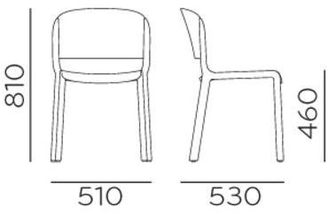 Pedrali Стул полипропиленовый с подлокотниками Dome 266 - Вид №8