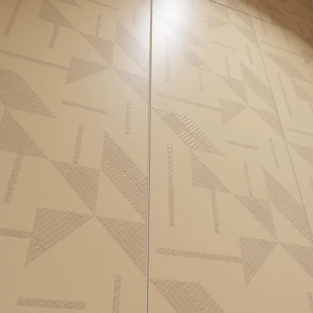 Плитка настенная Керамин Сонет 3Д 75x25 см 1.69 м² цвет бежевый STLM-2115110 - Вид №3